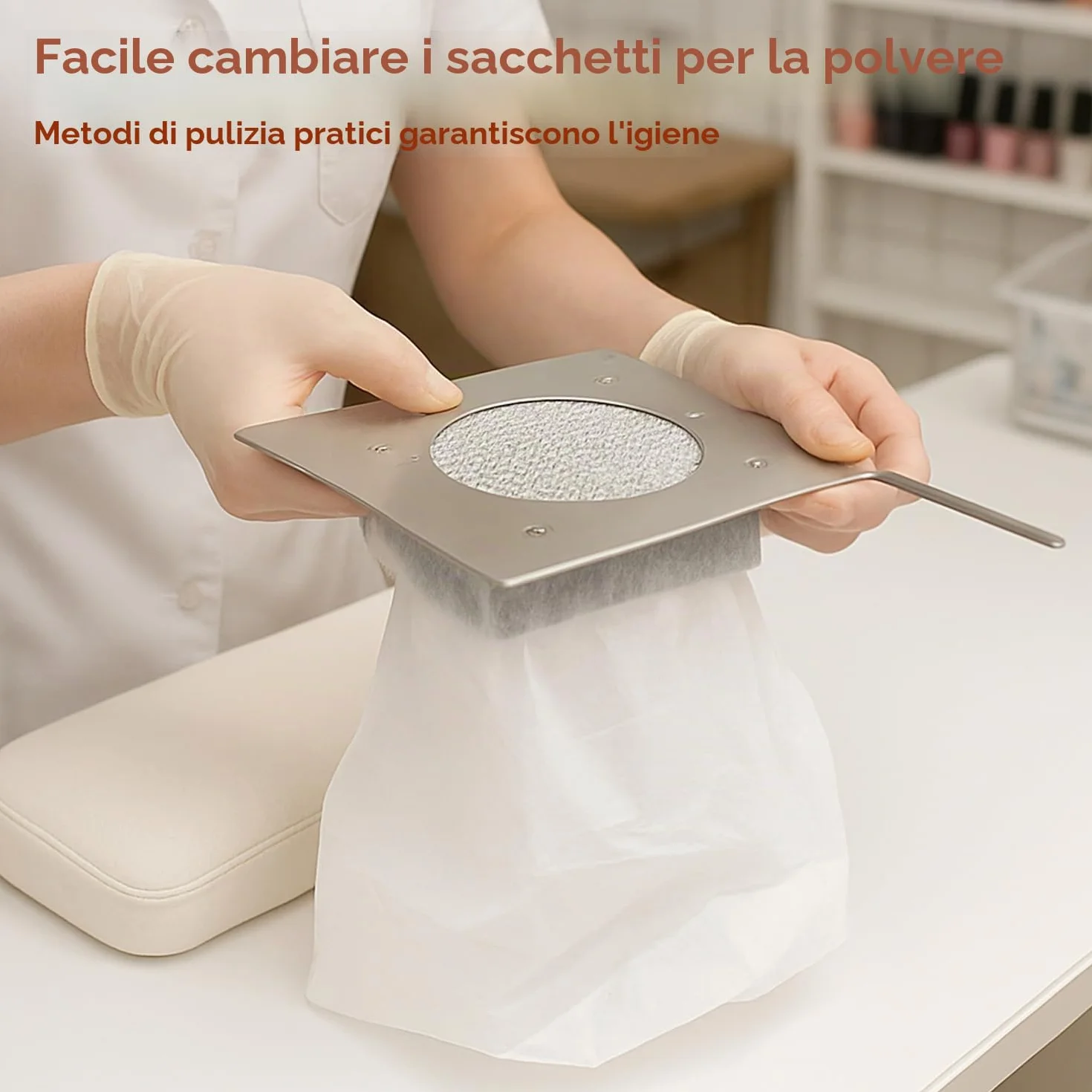 Aspiratore per Unghie, 60W Potente Aspiratore di Polvere per Unghie Incorporato Du Nail Nai