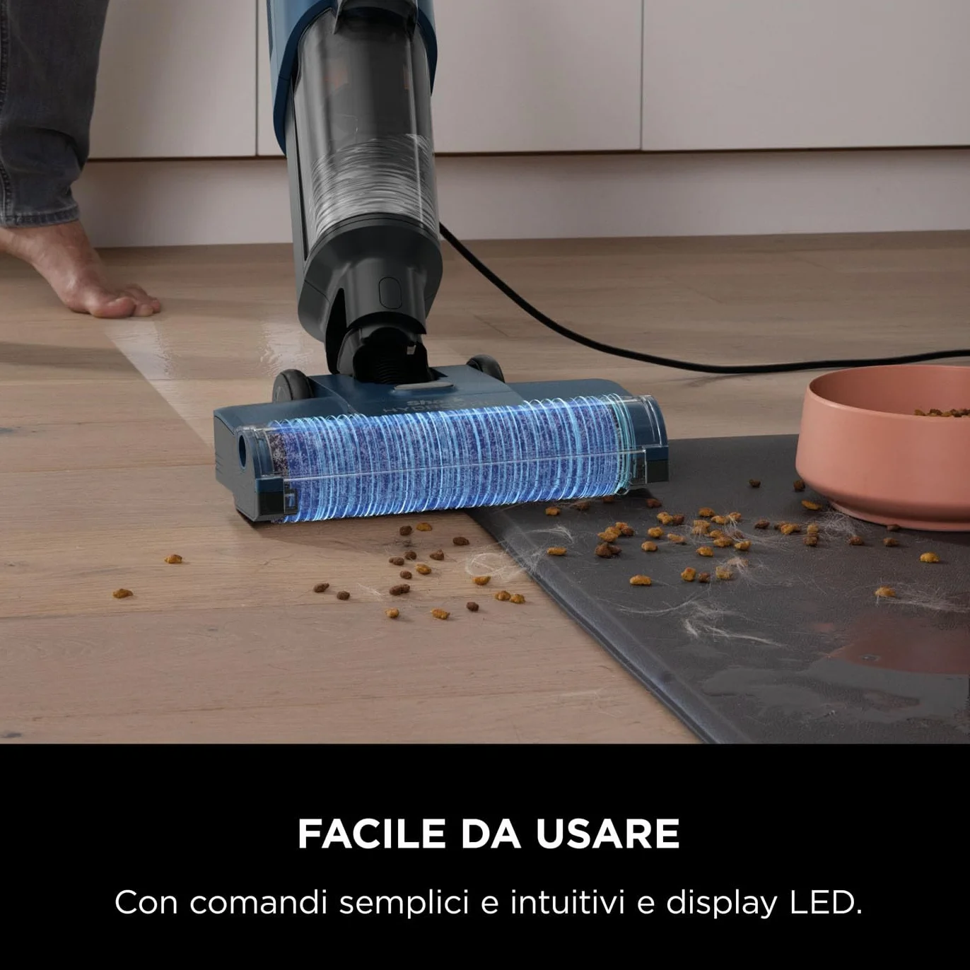 Shark WD100EU HydroVac Aspirapolvere Lavapavimenti Wet & Dry Autopulente Blu Navy