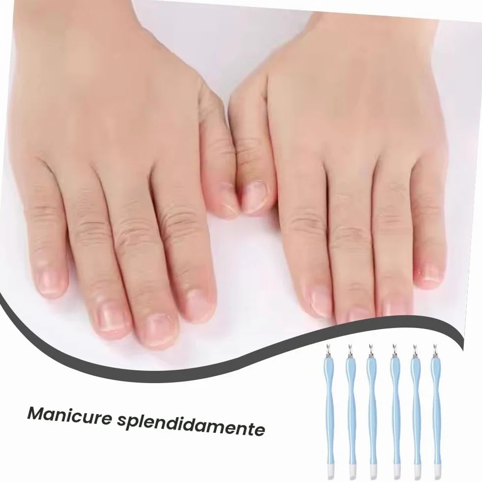 Cuticle Trimmer 6 Pcs Forchetta per Cuticole Pusher Rimozione Manicure