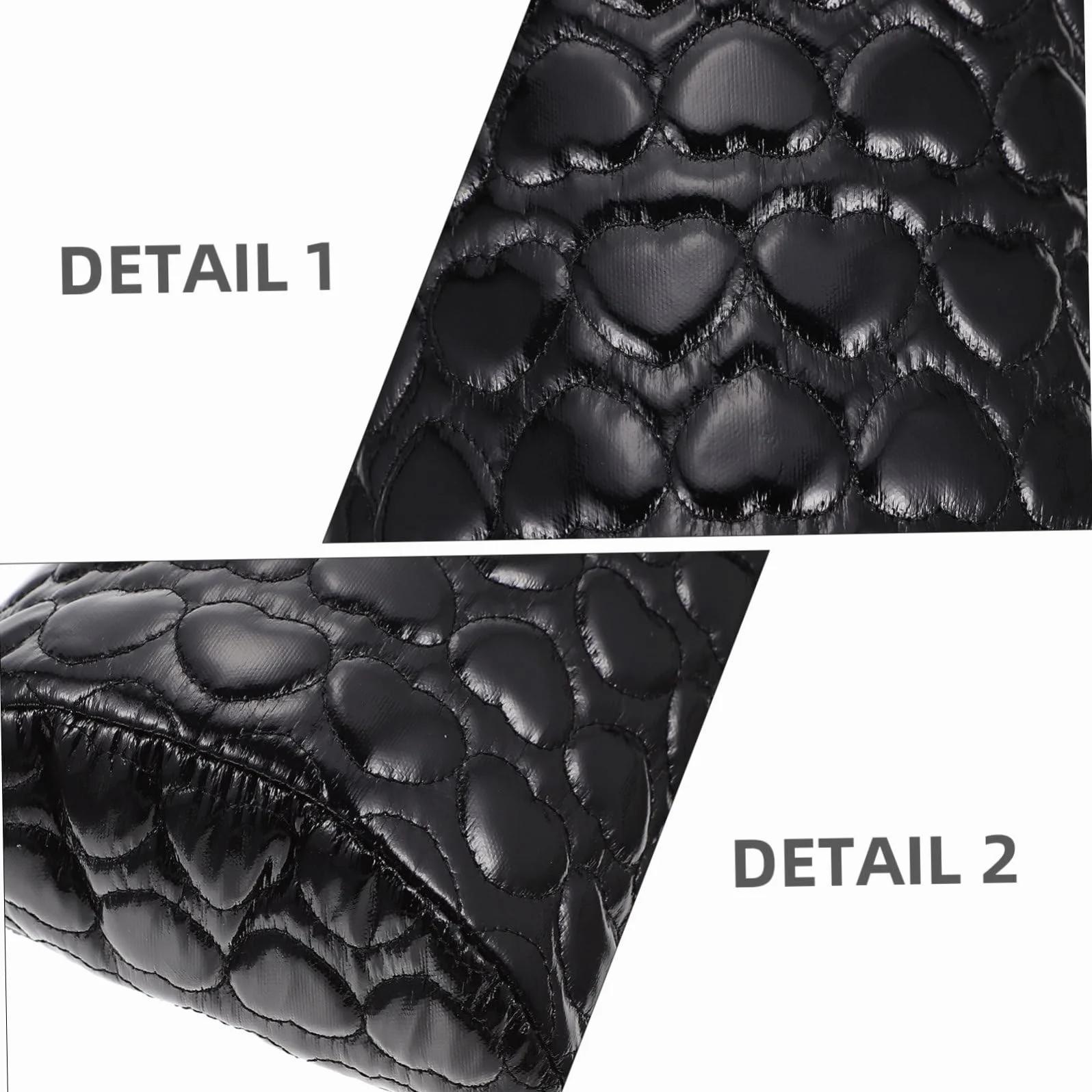 Poggiamano per Unghie a Forma di Cuore in Pu Nero, Cuscino Morbido per Manicure Confortevole, Allevia Affaticamento Mano e Braccio per Nail Art a Casa e Salone