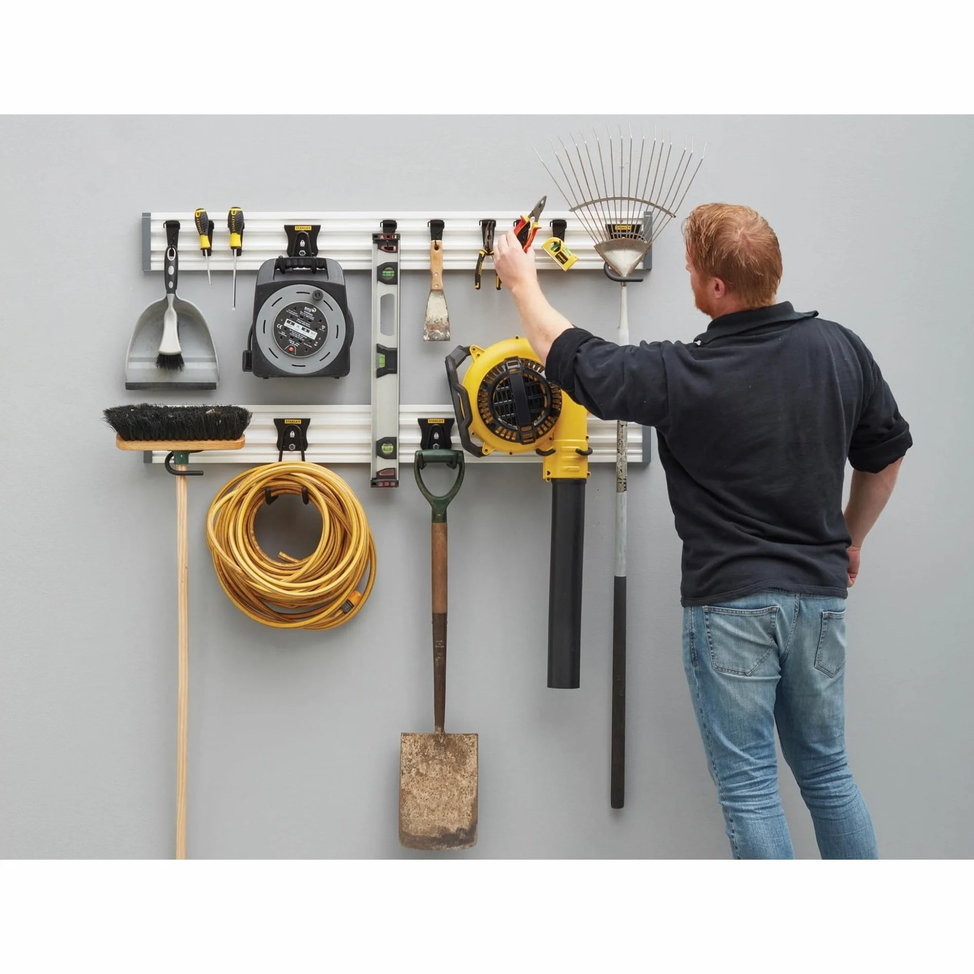 STANLEY STST22000-1 Kit 2 Binari 16 Ganci 4 Tappi, Grigio