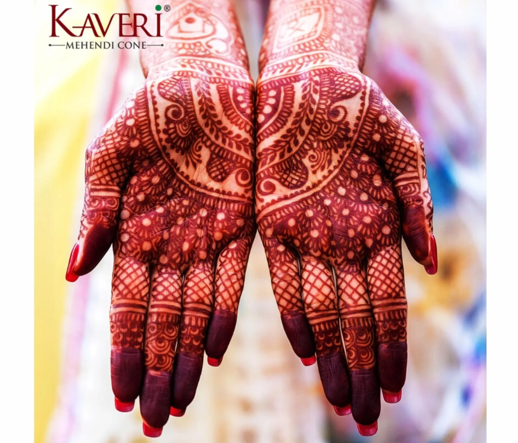 100% Natural Original Kaveri Mehendi Cones 4 pcs x 25g