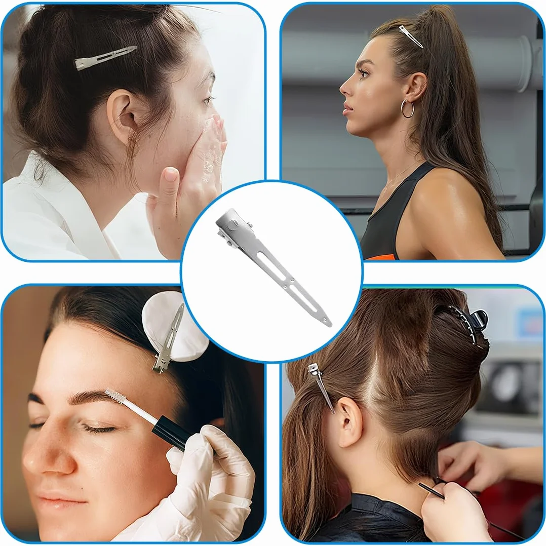 GXGM 50 PCS 5.5cm Becchi d'oca per capelli Fermagli per capelli in metallo per acconciature Donna