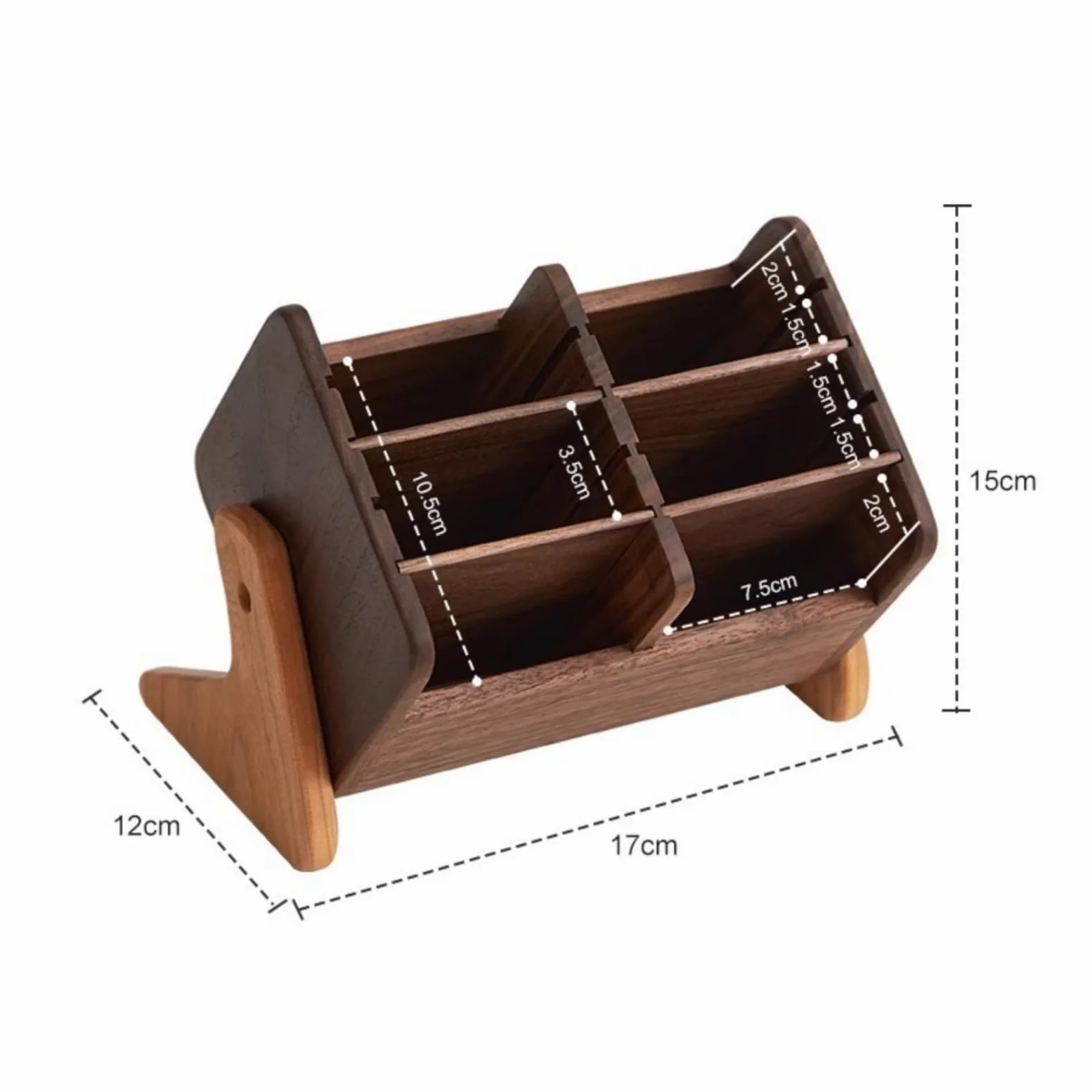 Scatola Porta Trucchi in Legno Salvaspazio Organizzatore da Scrivania Multiuso Portaoggetti per Toeletta, Bagno