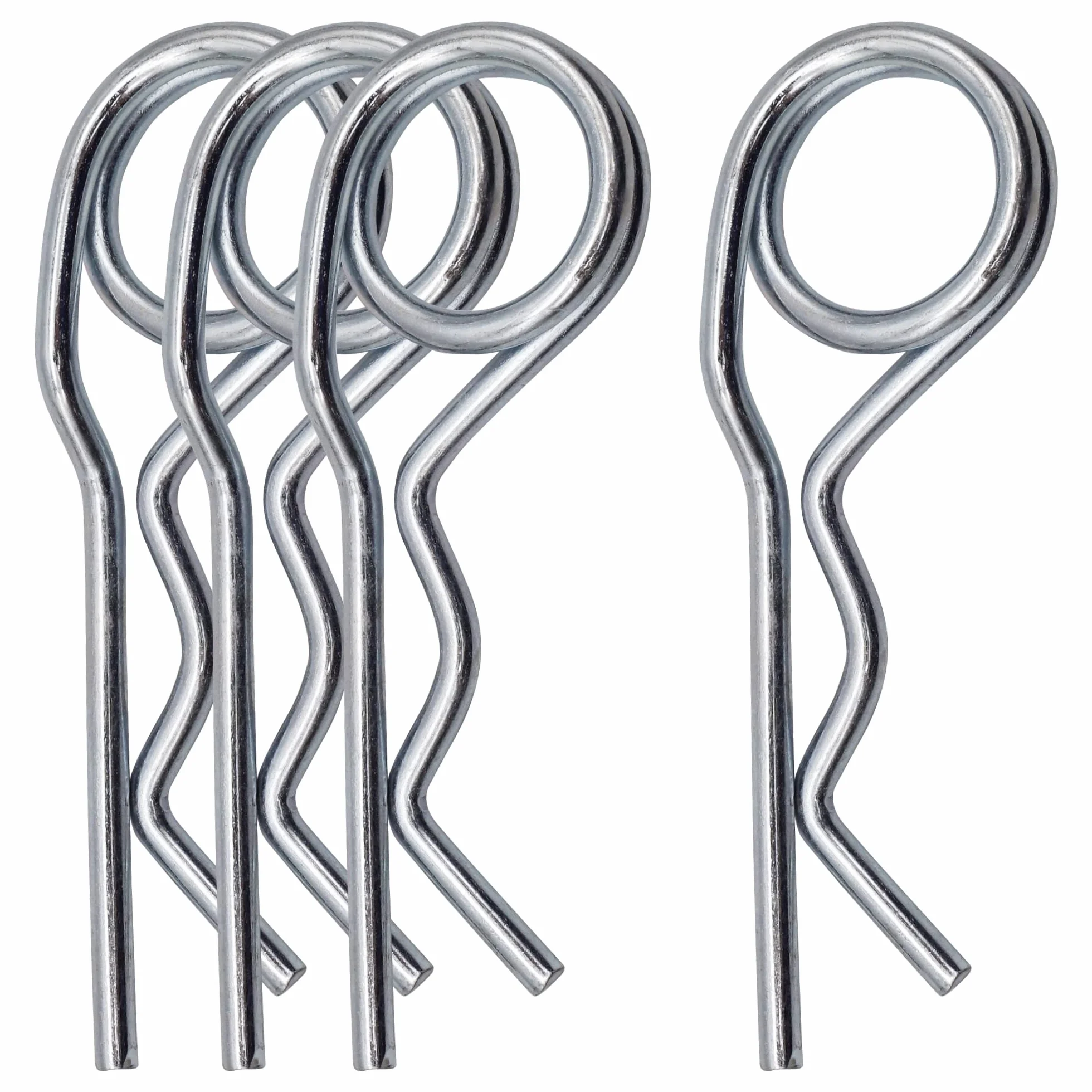 SKIR'CO Coppiglie a molla in acciaio zincato 4 mm, Clip R a doppio anello