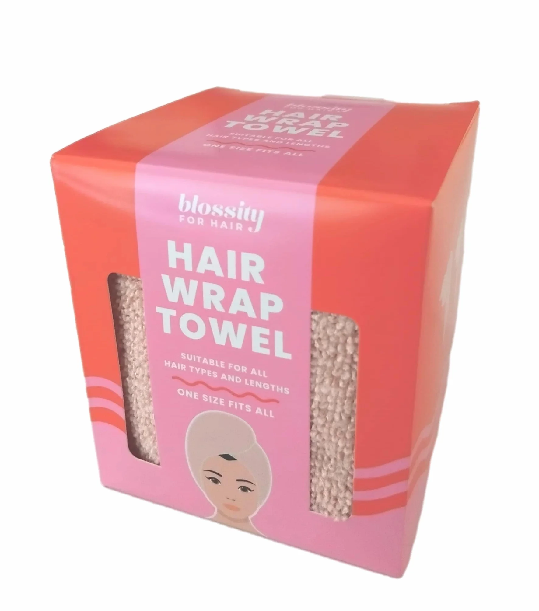 Turbante Capelli in Microfibra, Asciugamano Super Assorbente per Asciugatura Rapida, Leggero con Bottone Anti-Crespo, Certificato OEKO-TEX, Ideale per Capelli Ricci e Lunghi, Colore Pesca