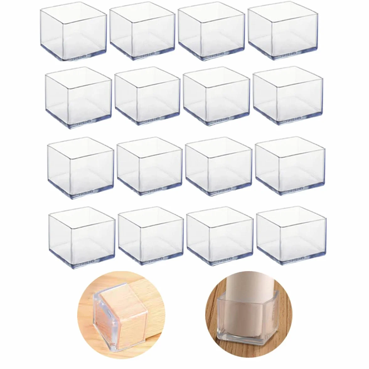 Coprigambe in silicone 20x20mm per sedie protezione pavimento legno antigraffio antirumore