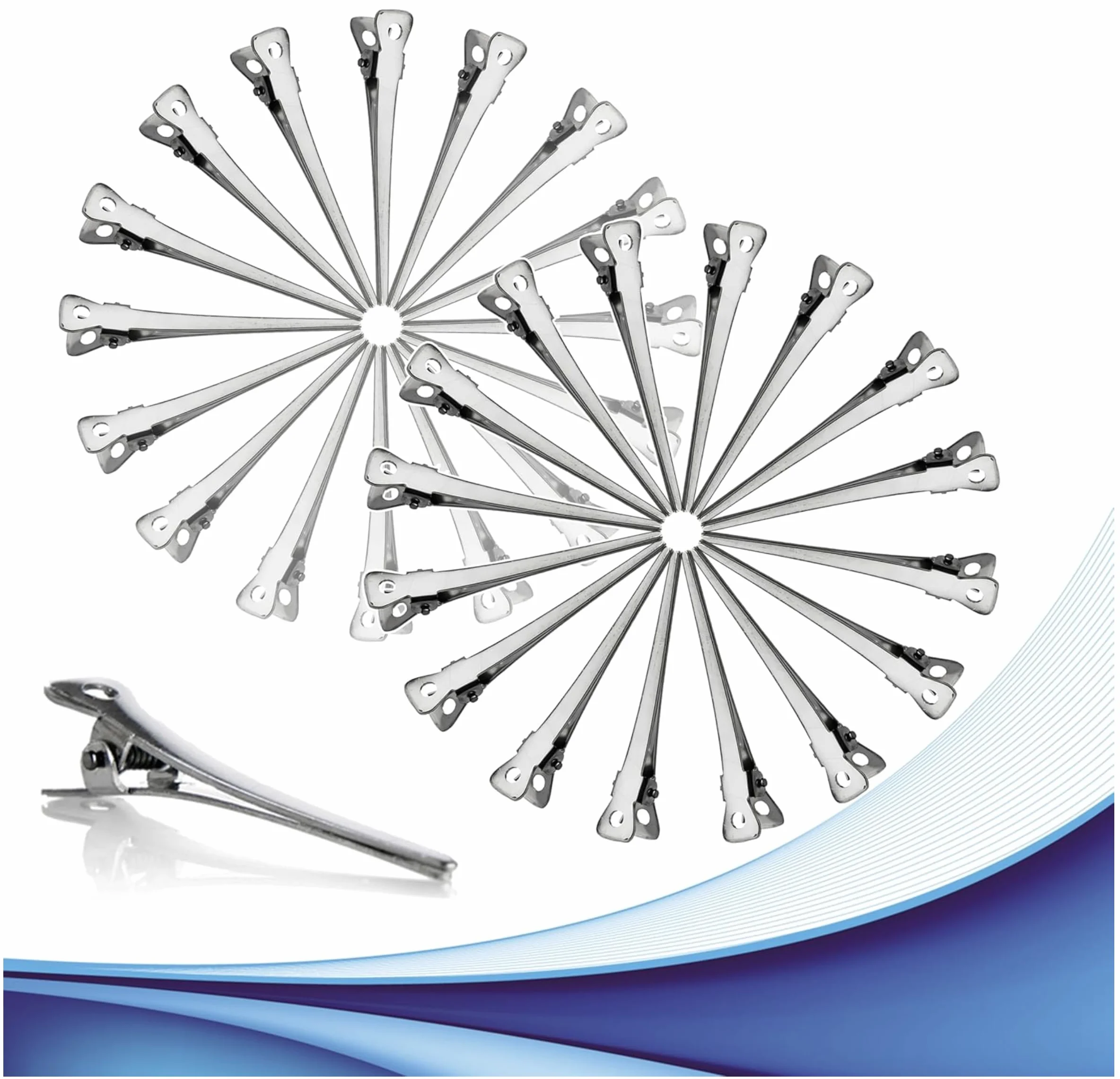 Becchi di Cicogna 48 pz - Fermagli di nuova generazione per capelli a becco d'anatra, Clip per capelli in metallo pinze adatte allo styling dei capelli. Mollette Hair Clip