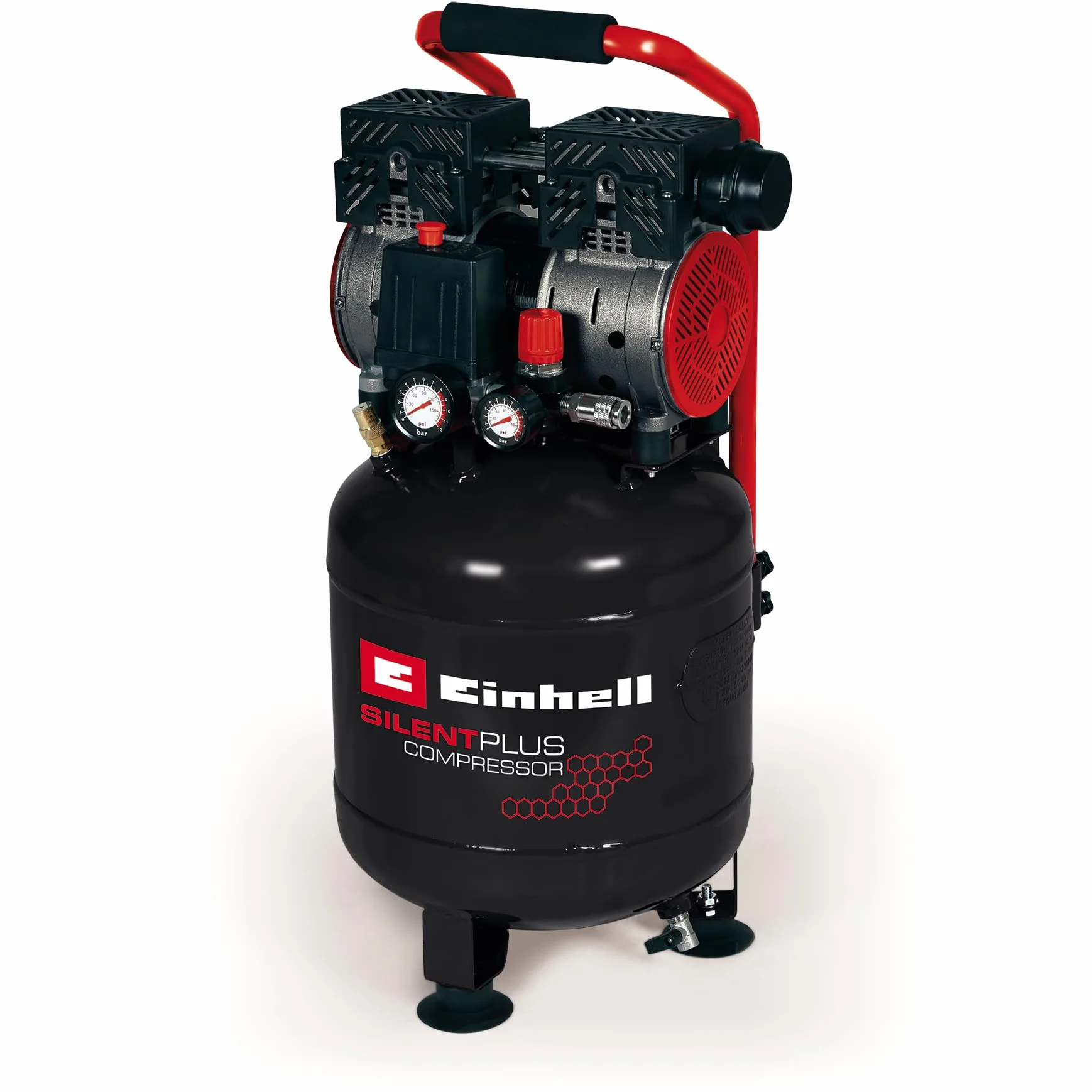 Einhell TE-AC 24 Compressore silenziato 220-240V 750W 24l 8bar 100l/min 57dB(A)