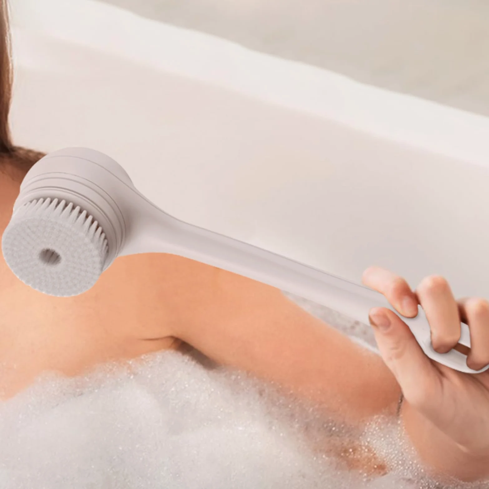 Spazzola elettrica per il corpo, Spazzola elettrica per il bagno | Spazzole per bagno e corpo con ricarica USB | per la pulizia della schiena con 5 testine per massaggio alla sch