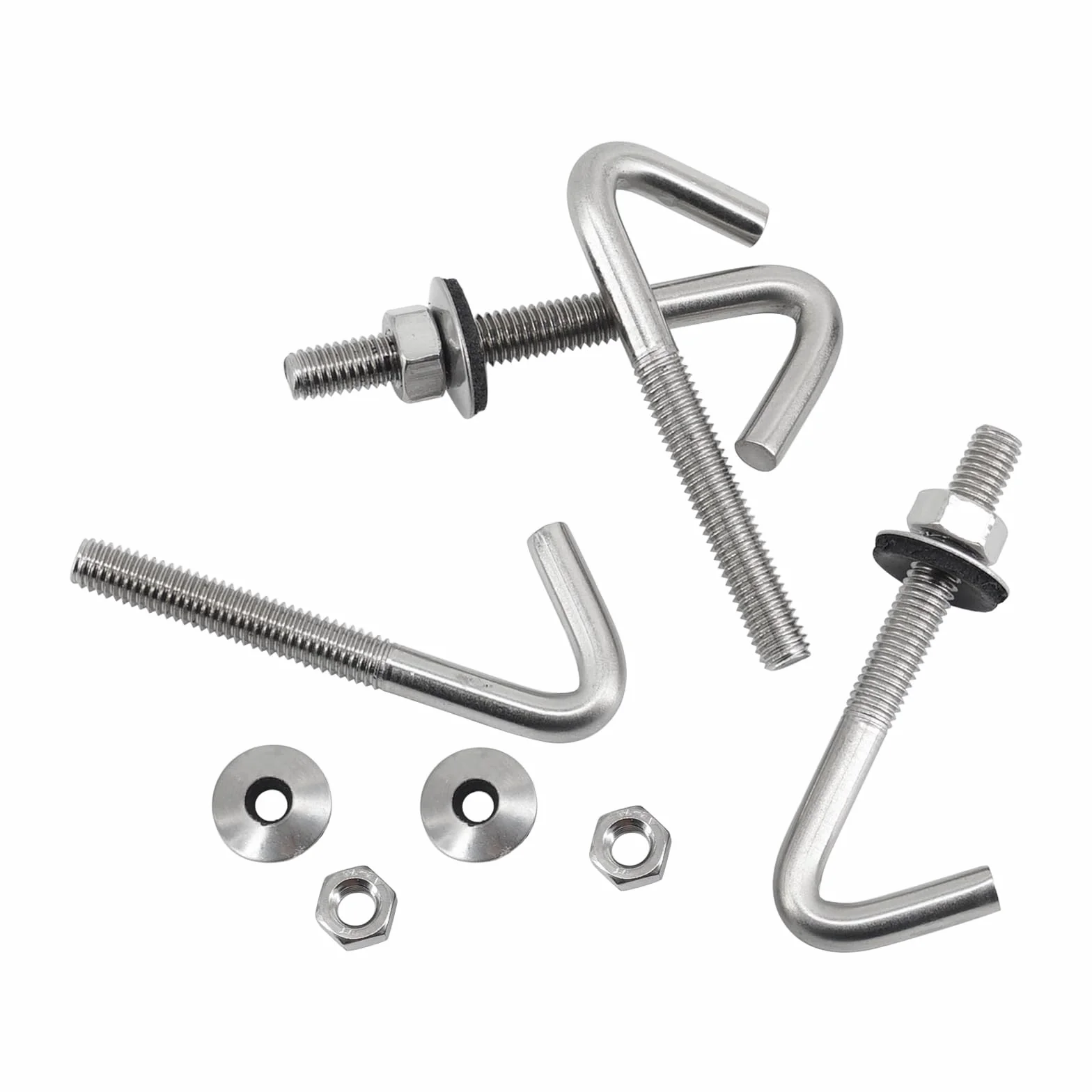 Ancoraggi per tetti M6x50mm acciaio inossidabile 304 ganci a J dado esagonale