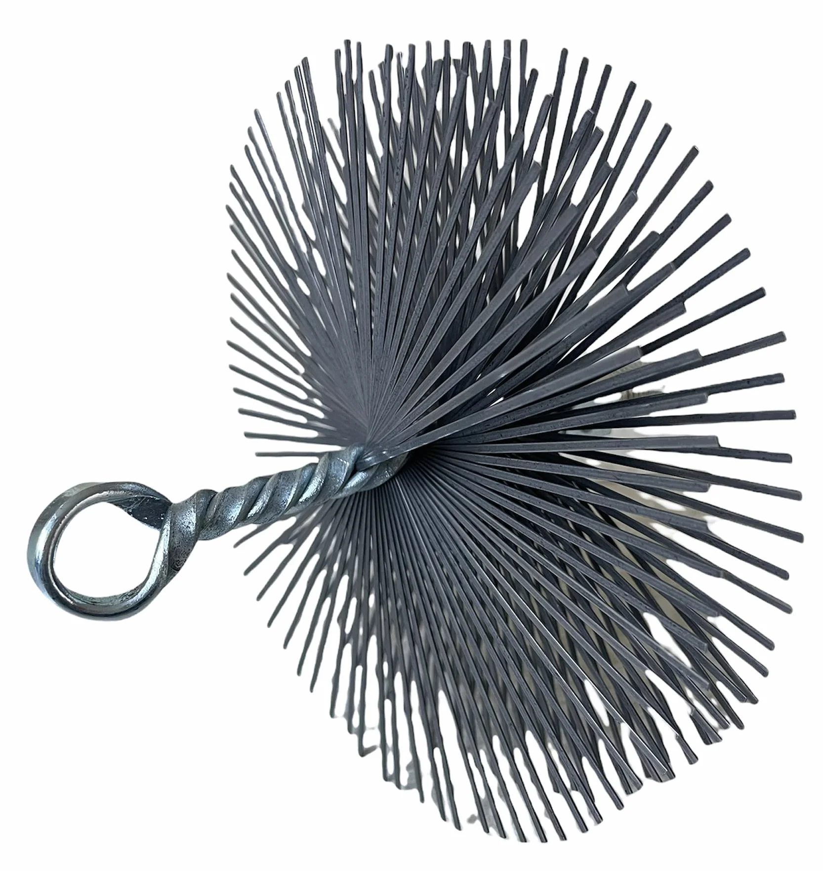 Scovolino Tondo in Acciaio con Setole Piatte Ø 20 cm do Komina i Rur Stufy