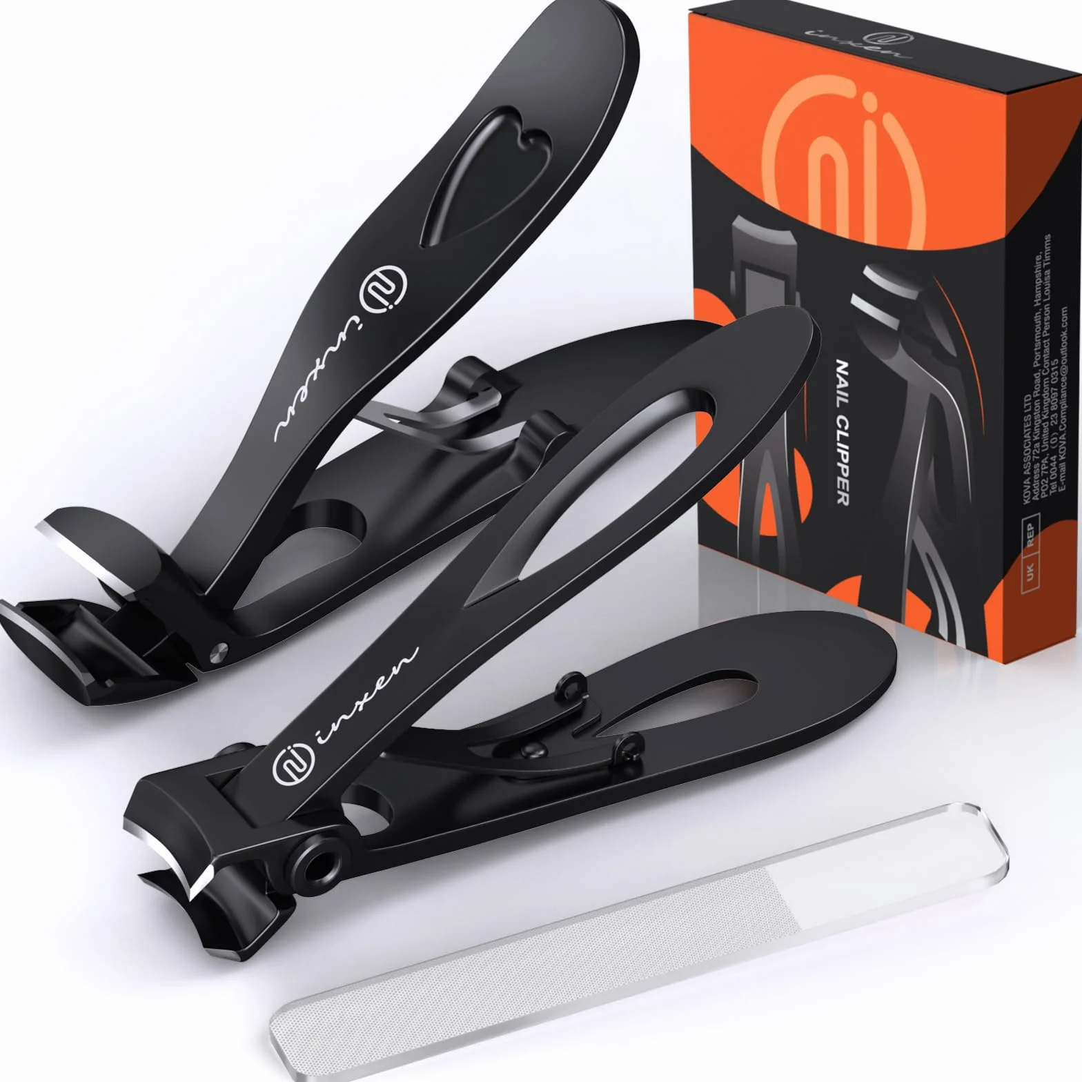 Professionale Tagliaunghie a Testa Angolata per Anziani e Unghie Spesse, 3PCS Set per Mani e Piedi, Tagliaunghie Tronchesino in Acciaio Inossidabile