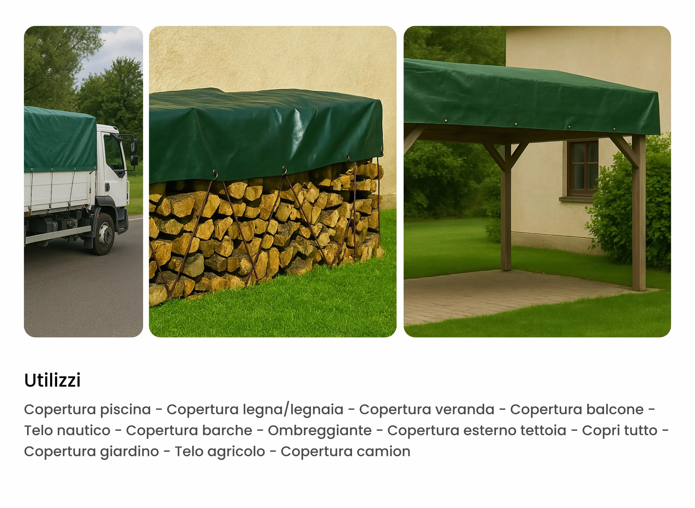 Telo Impermeabile Esterno 3x2 mt Polietilene Rinforzato Antistrappo 180 gr/m² Ombreggiante Oscurante con Occhielli