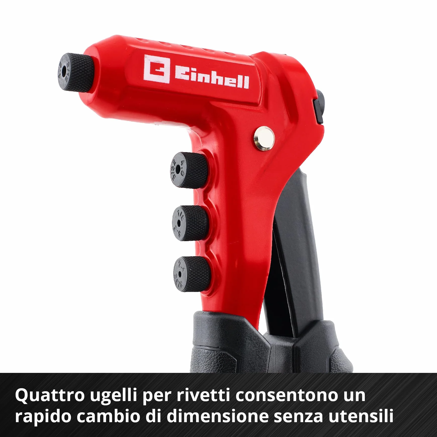 Einhell Pinza Rivettatrice Set 100 Rivetti 4 Ugelli Valigetta