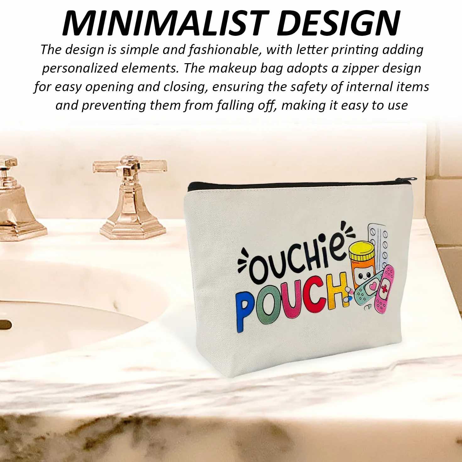 2 Lettera Portatile Sacchetti Cosmetici, Semplice Medicina Sacchetto Di Immagazzinaggio, Borsa Da Toilette Da Viaggio All'Aperto, Piccolo Oggetto Sacchetto Di Immagazzinaggio.
