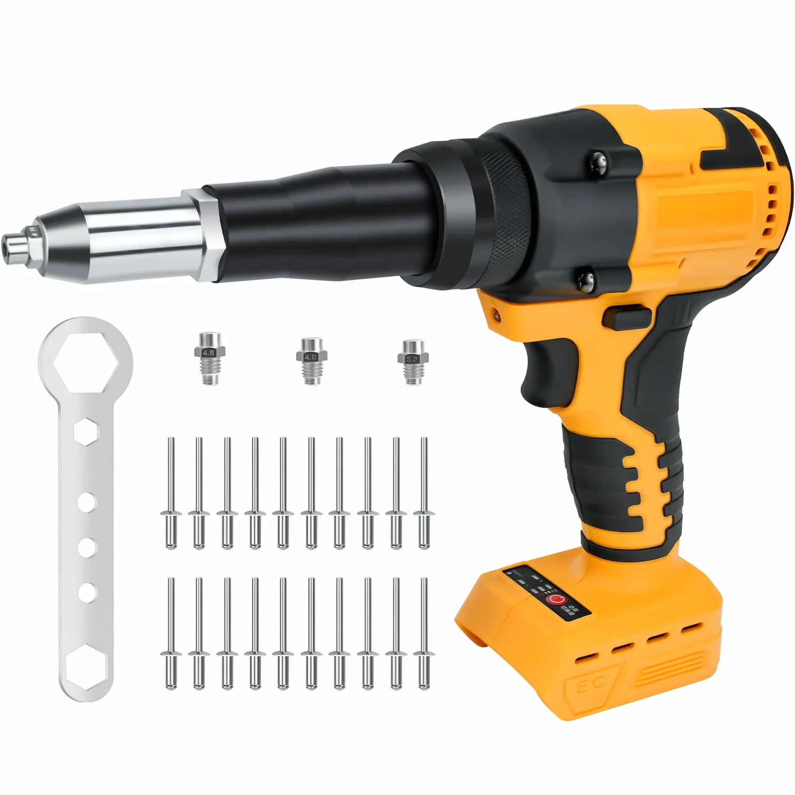 Pistola rivettatrice professionale per Dewalt 20 V per metallo, plastica, pelle