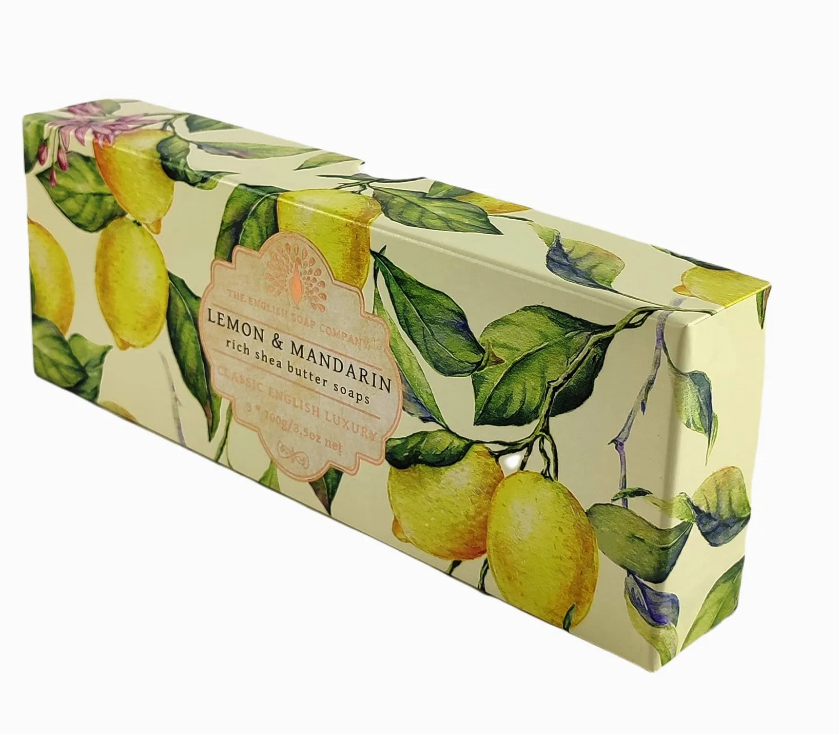 Scatola regalo a mano Sapone 3 x 100g Lemon & Mandarino