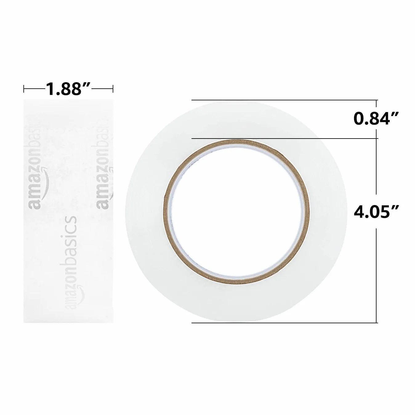 Amazon Basics Nastro da imballaggio 4,7 cm x 99,6 m, confezione da 6, Trasparente