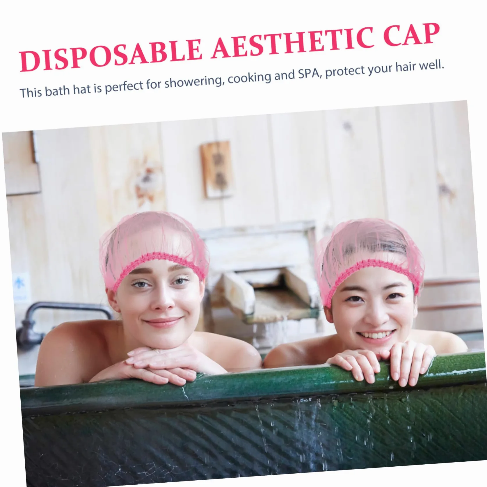 Cuffie Da Doccia Monouso Elastiche Grandi 44 Cm 500 Pezzi Impermeabili Per Donna Chioma Lunghi Uso Casa Spa Salone Hotel