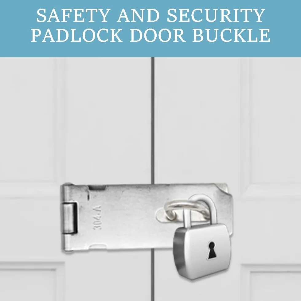 Lucchetto Hasp in Acciaio Inox 4 Pollici Heavy Duty Serratura Porta Chiavistello con Viti Antifurto (MK-180)