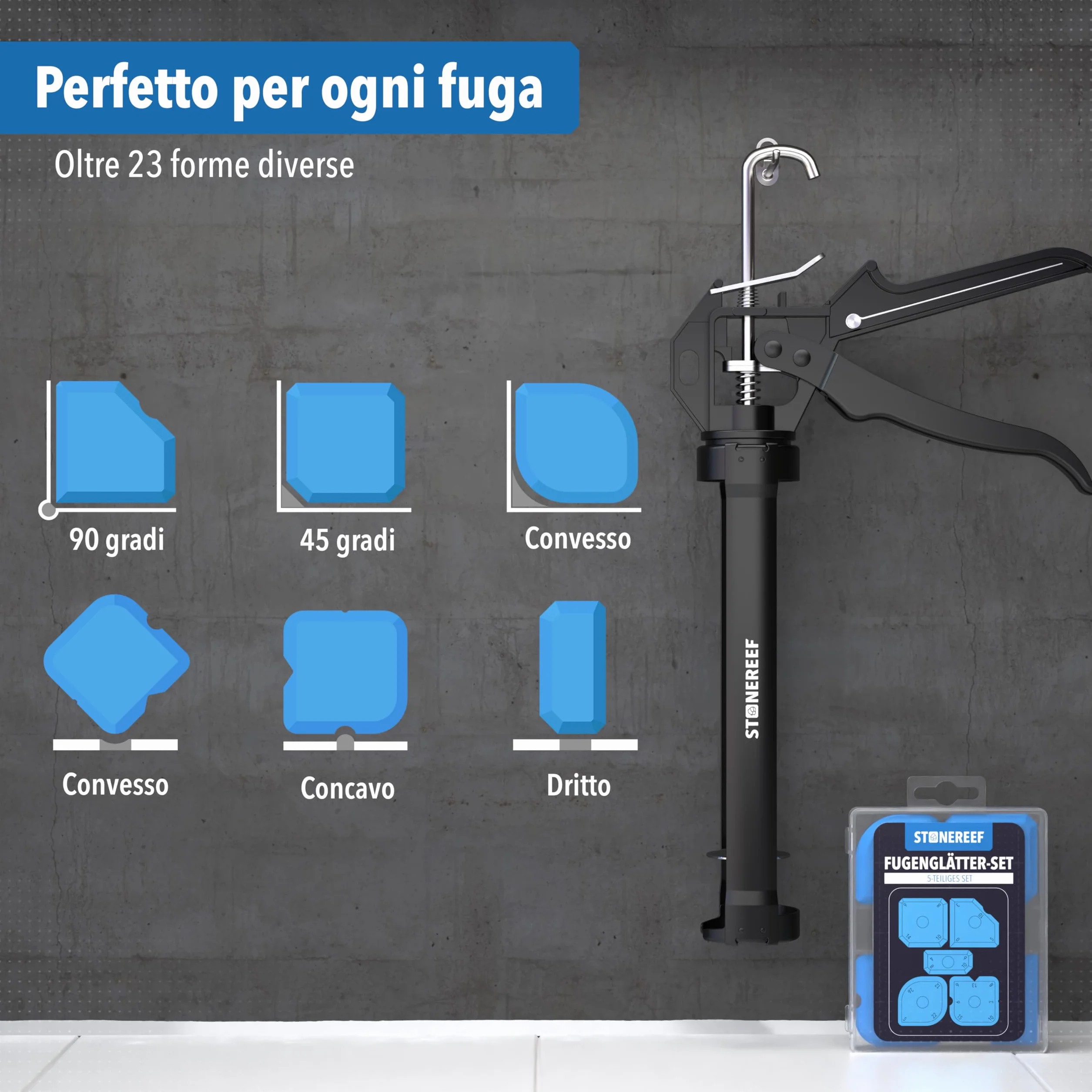 Pistola a cartuccia professionale 9" in metallo pressa per silicone