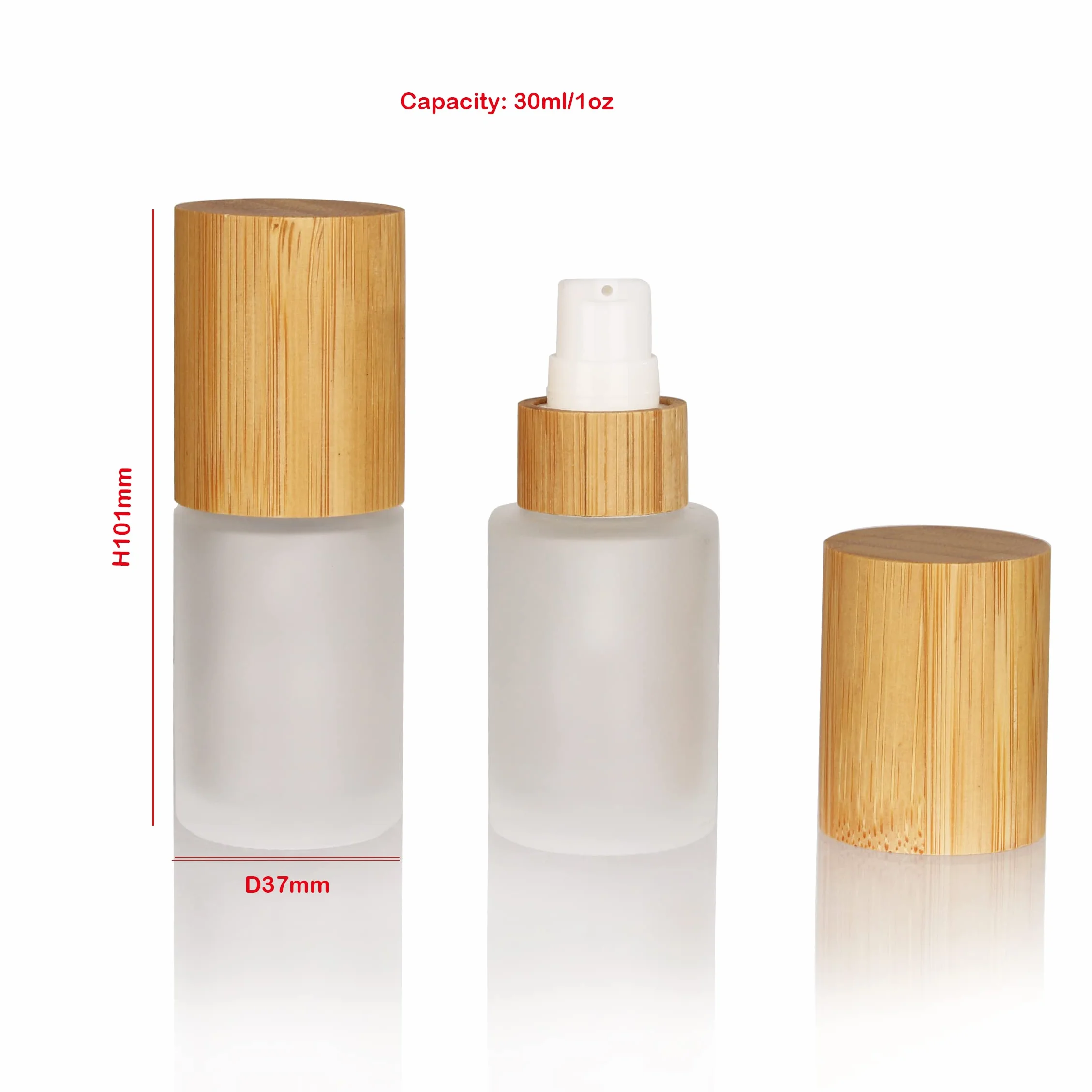 COSIDEA 6 bottiglie vuote da 30 ml in vetro smerigliato con dispenser per lozioni, flaconi ricaricabili per emulsione cosmetica, creme cosmetiche, articoli da toeletta, contenitori da viaggio