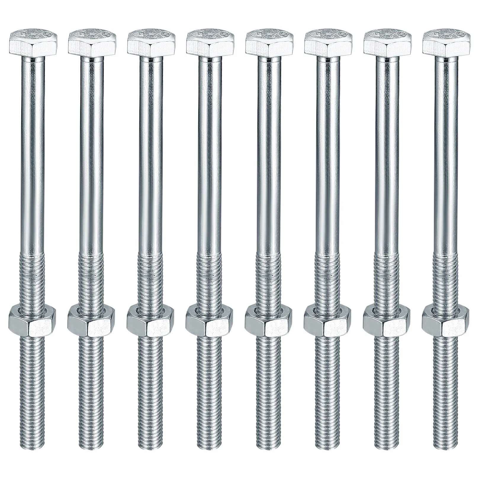 Set Bulloni e Dadi M10x160mm, Bulloni Esagonali Parzialmente Filettati per Auto Costruzione
