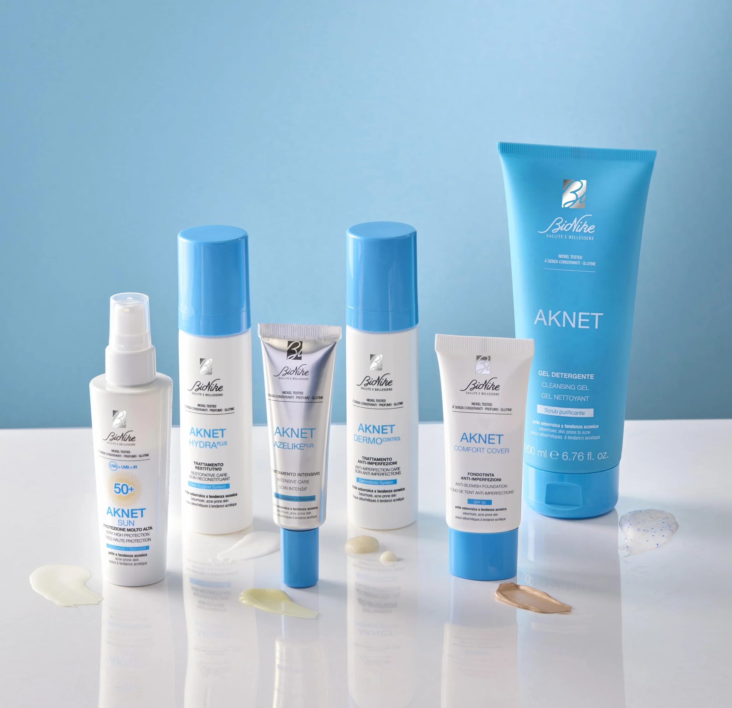 Bionike Aknet Azelike Plus - Trattamento Viso Intensivo con Acido Azelaico per Pelli a Tendenza Acneica con Punti Bianchi e Neri, Contrasta l'Infiammazione dei Follicoli, 30 ml