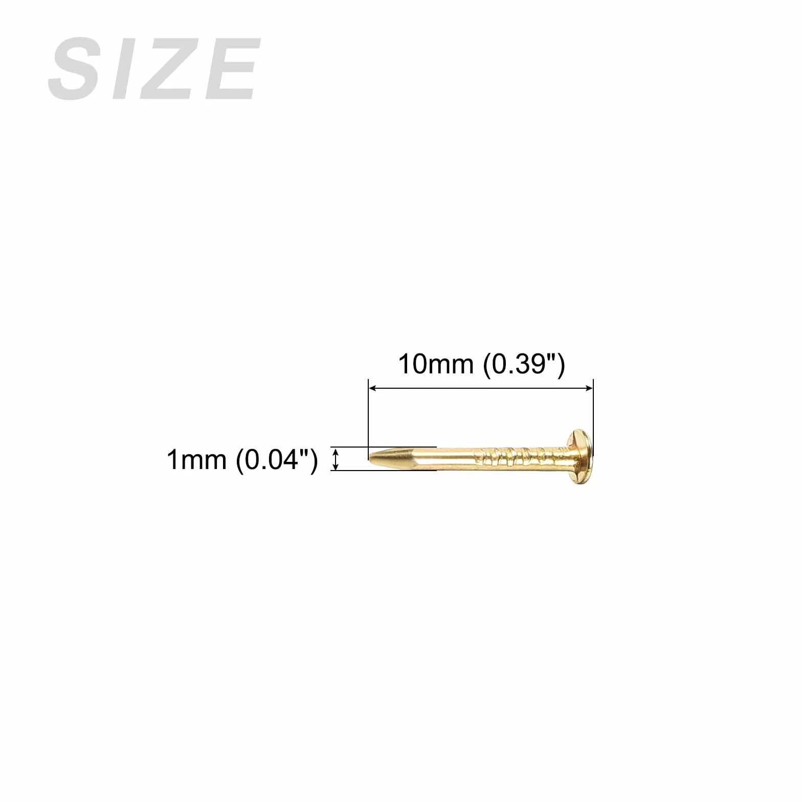 METALLIXITY Piccoli Chiodi 1x10mm 200pz Carbonio Acciaio per Lavorazione Legno