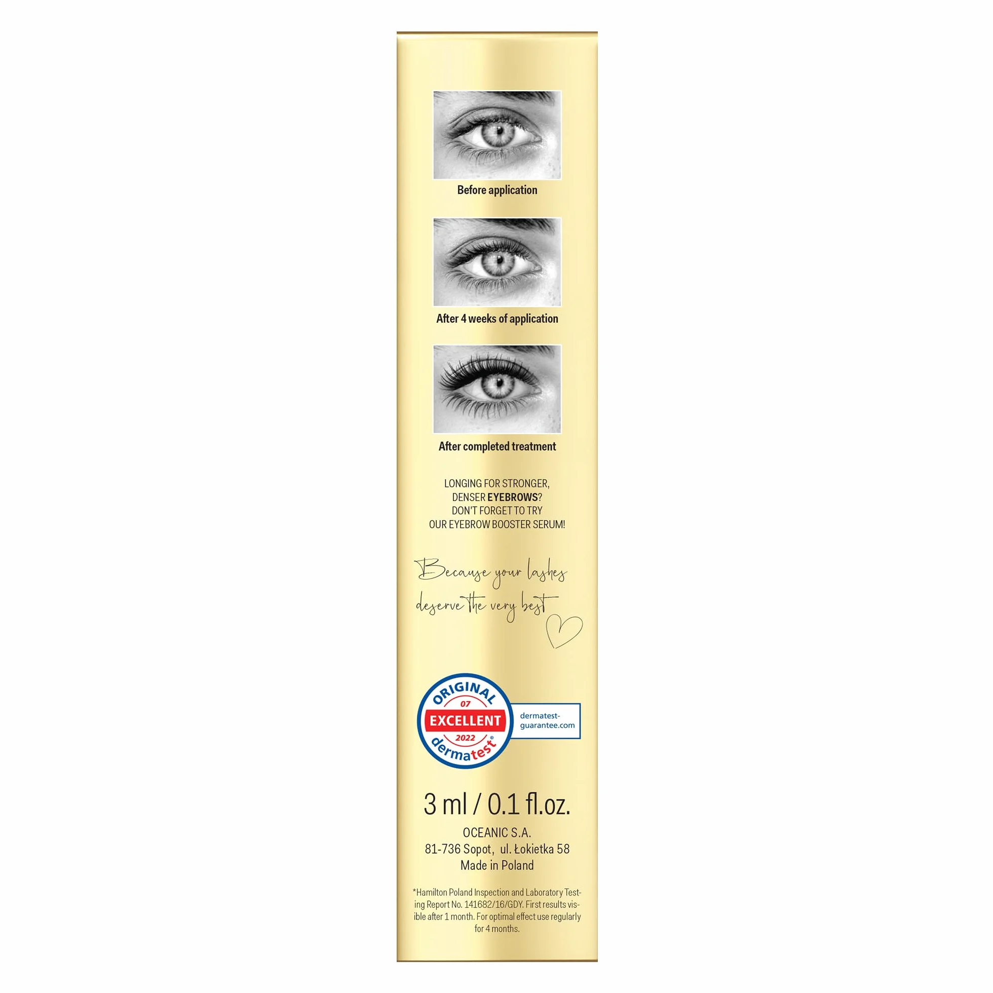 Long4Lashes, siero per ciglia FX5 Power Formula, by Oceanic, 3 ml