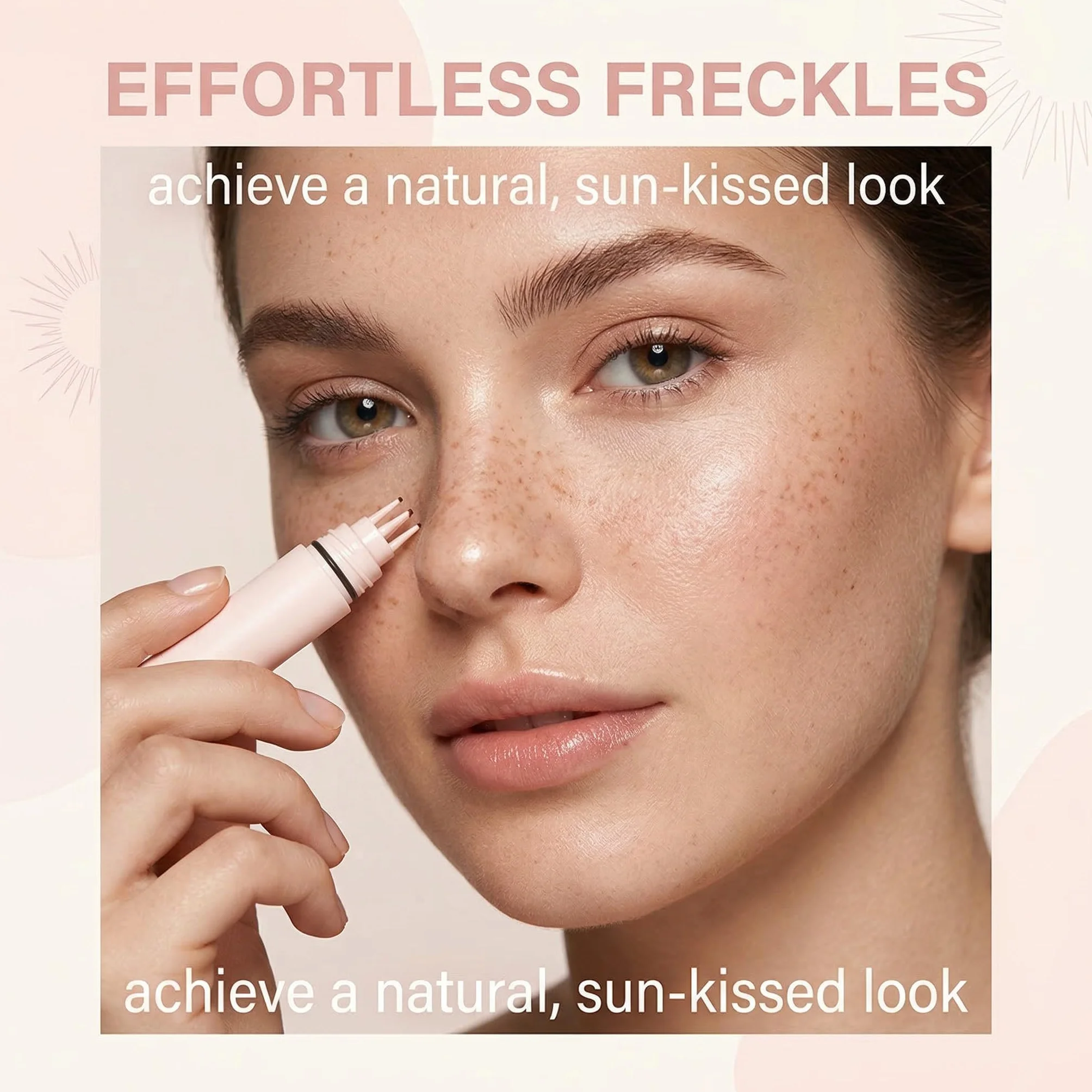 1 Pezzi Freckle Timbro, Penna Lentiggini, Impermeabile e Resistente al Sudore, Asciugatura Rapida 6s & Durata 24h, Trucco Lentiggini per Lentiggini del Viso