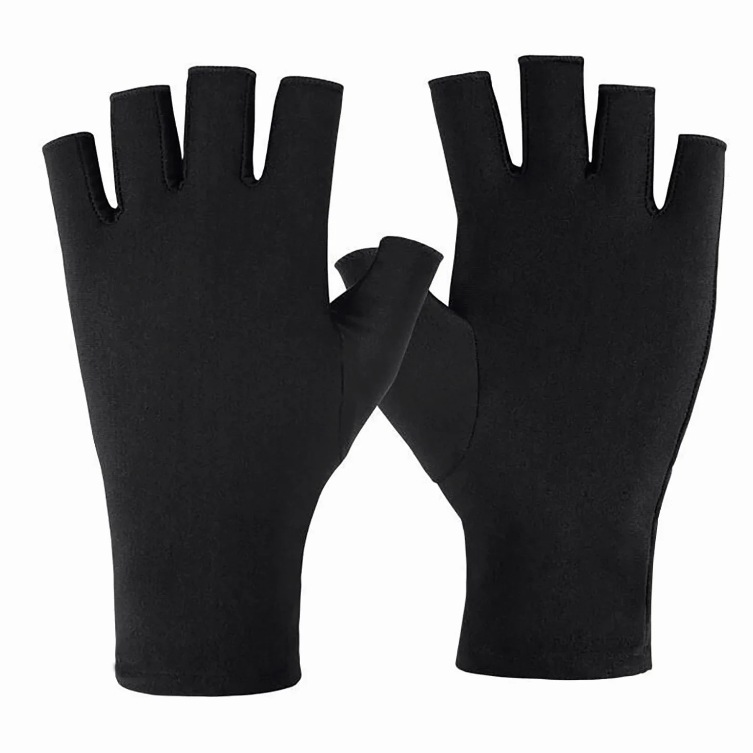 UV Shield Guanti Unghie Guanti Manicure Professionali Anti-UV Protezione Guanti Senza dita per Smalto Nail Art Asciugatrice Nero