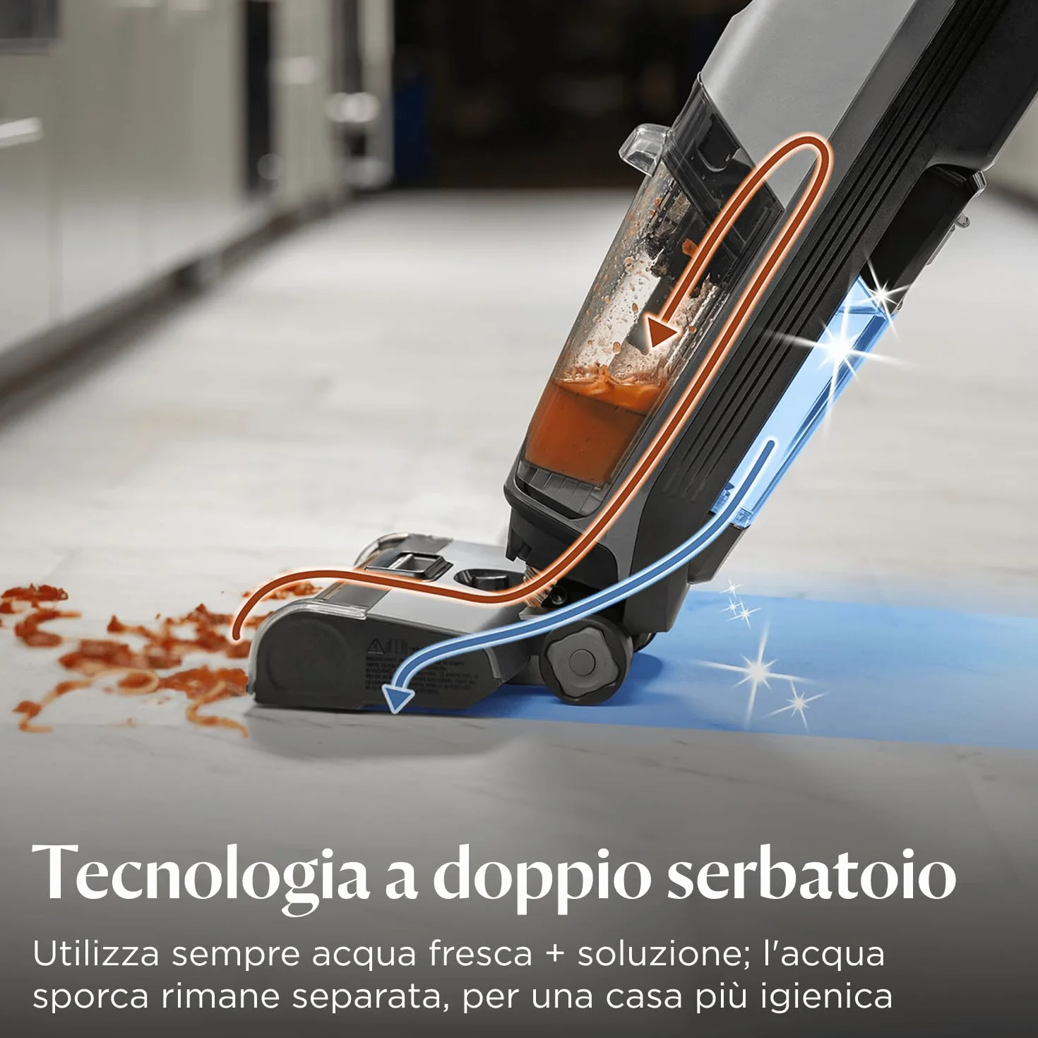 Bissell CrossWave OmniForce 3912N Aspirapolvere Senza Fili Aspira e Lava 240m²