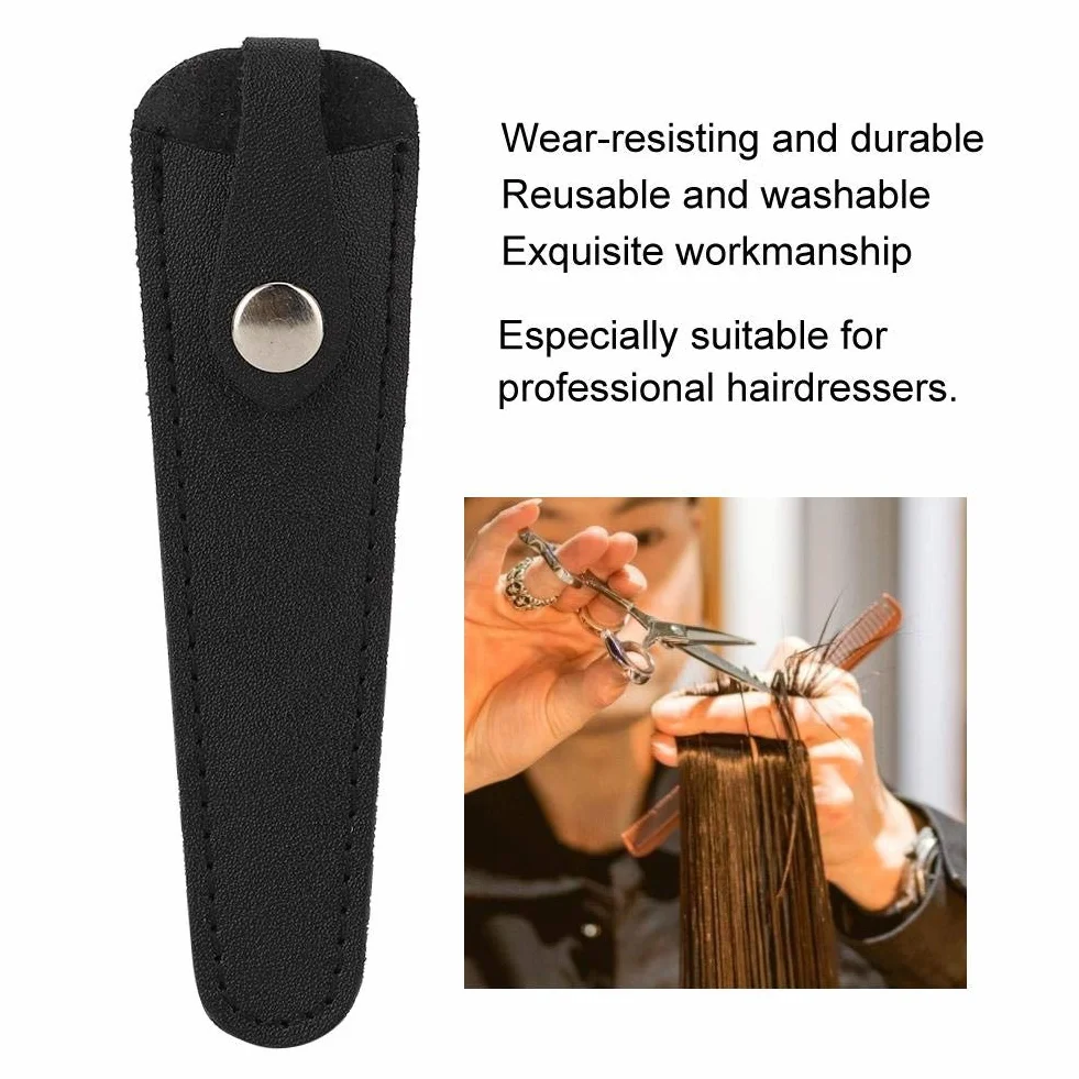 Borsa portatile per forbici, porta forbici, squisito facile pulire per riporre le forbici singole(black)
