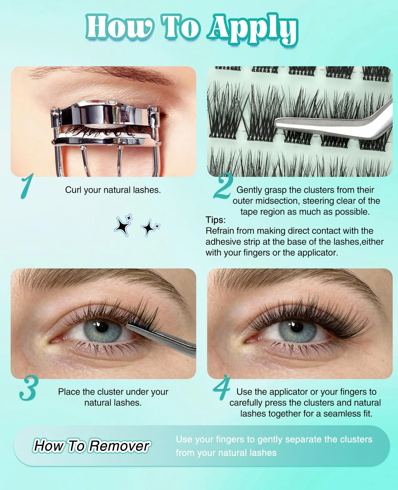 Obeyalash Ciglissime Press E Go Autoadesive 130pcs Cluster Lashes Ciglia Press and Go Ciglissima Wispy C Curl 8-14mix No Glue Eyelashes Self Adhesive Eyelash Natural Stick On Lash Resuable (YLB09)