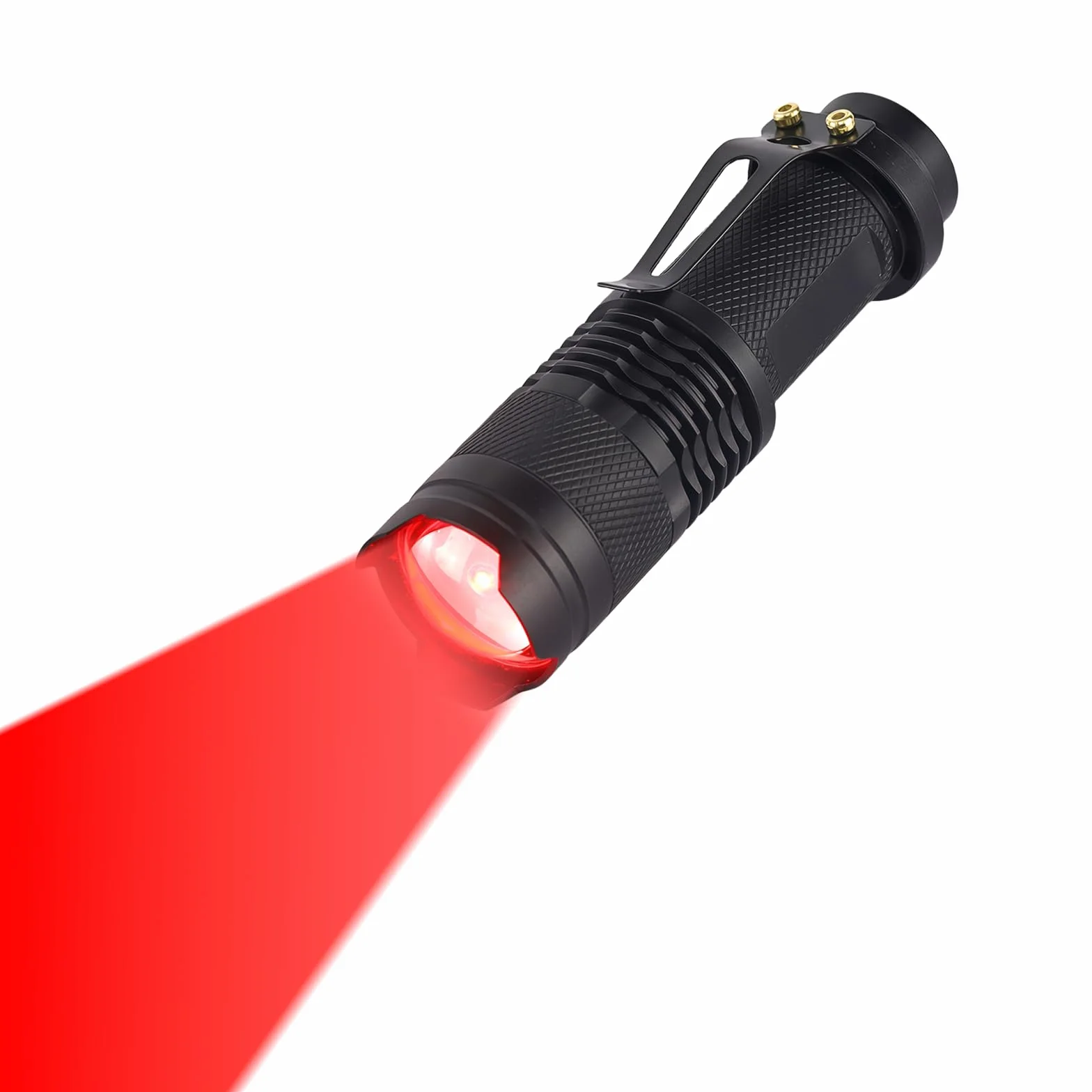 Torcia a LED Rossa Impermeabile Zoomabile 3 Modalità per Caccia Notturna