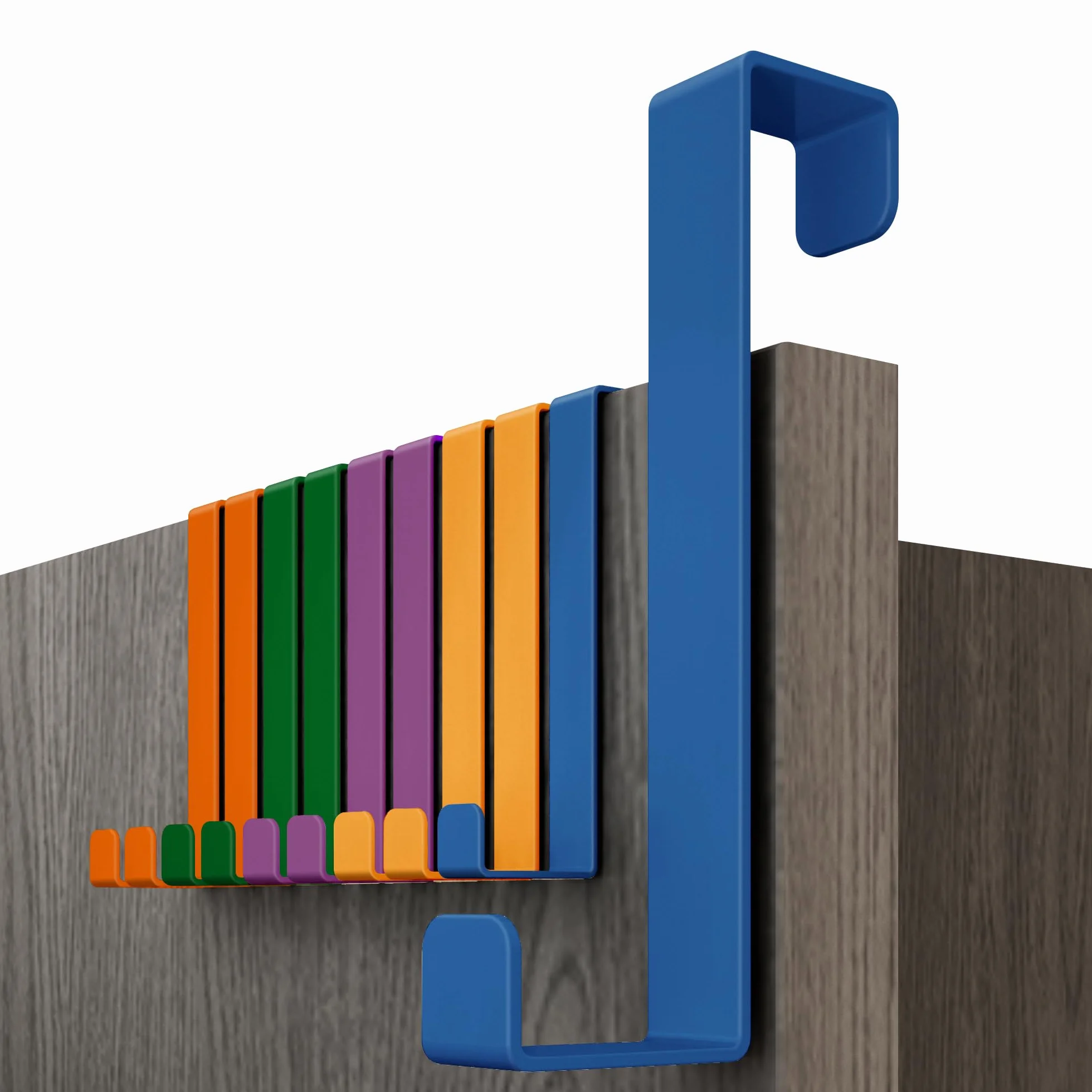 Menz Appendiabiti da Porta Colorato Set 10 Pezzi Ganci Antiruggine Universali