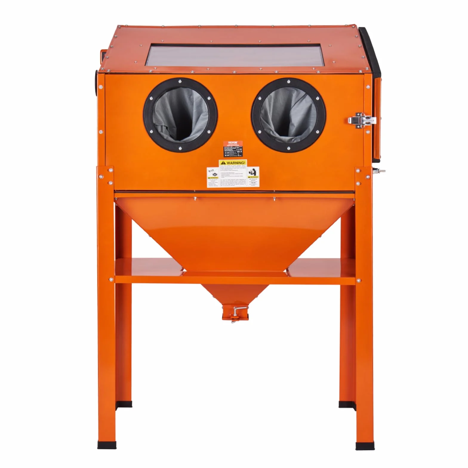 VEVOR Armadietto per Sabbiatura 60 Galloni, 40-120PSI, Sabbiatrice in Acciaio, Pistola con 4 Ugelli in Ceramica