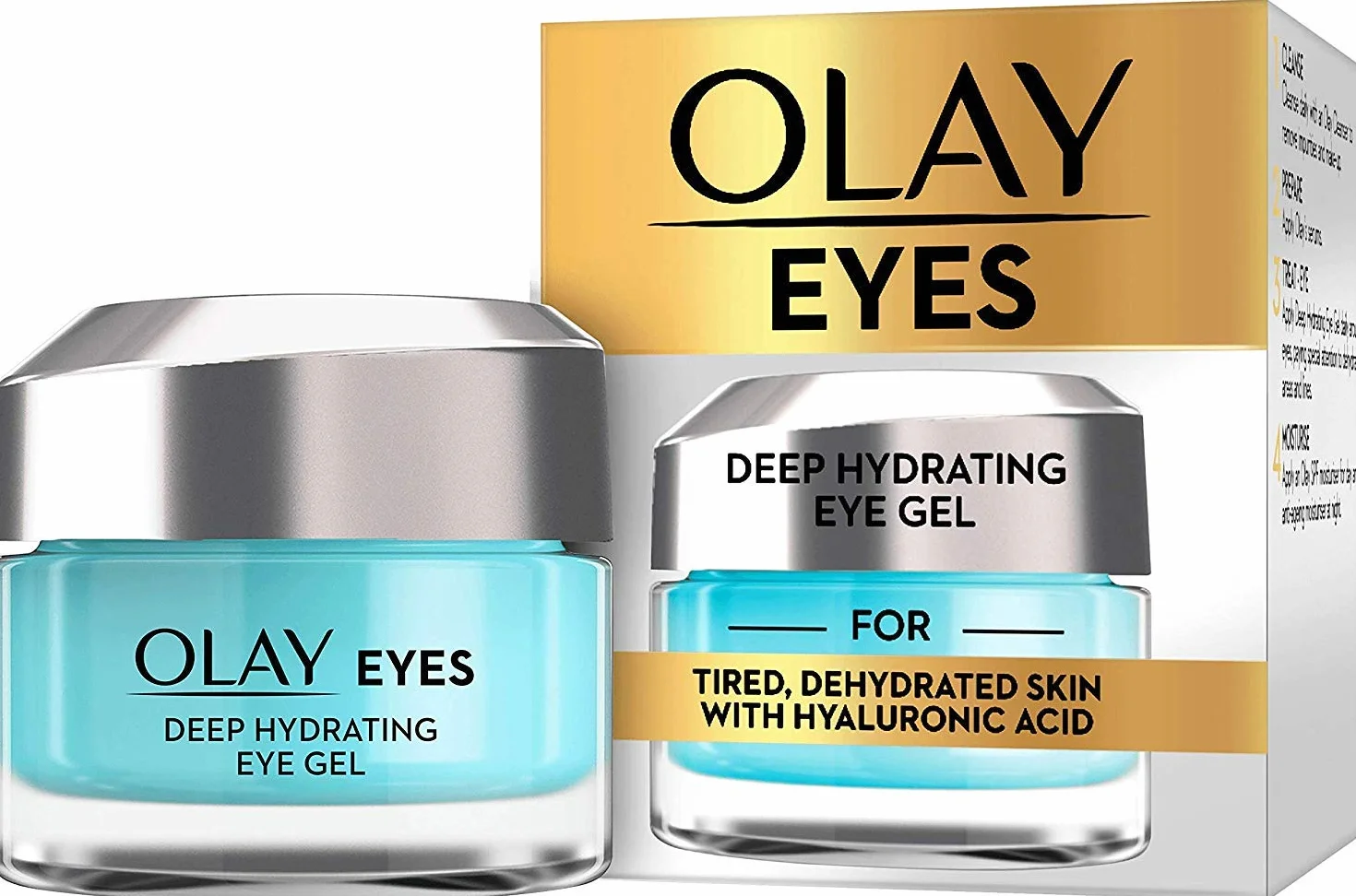 Olay Occhi Gel Occhi Idratante Profondo Per Pelle Disidratata Stanca Con Acido Ialuronico, 15ml