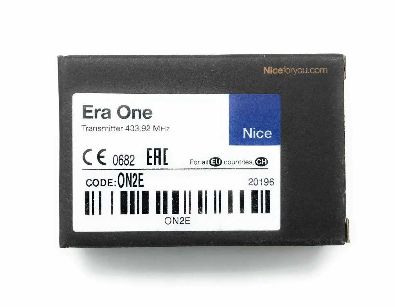 Télécommande Nice ERA ONE2 2 canaux 433,92 MHz Noir Blanc ON2