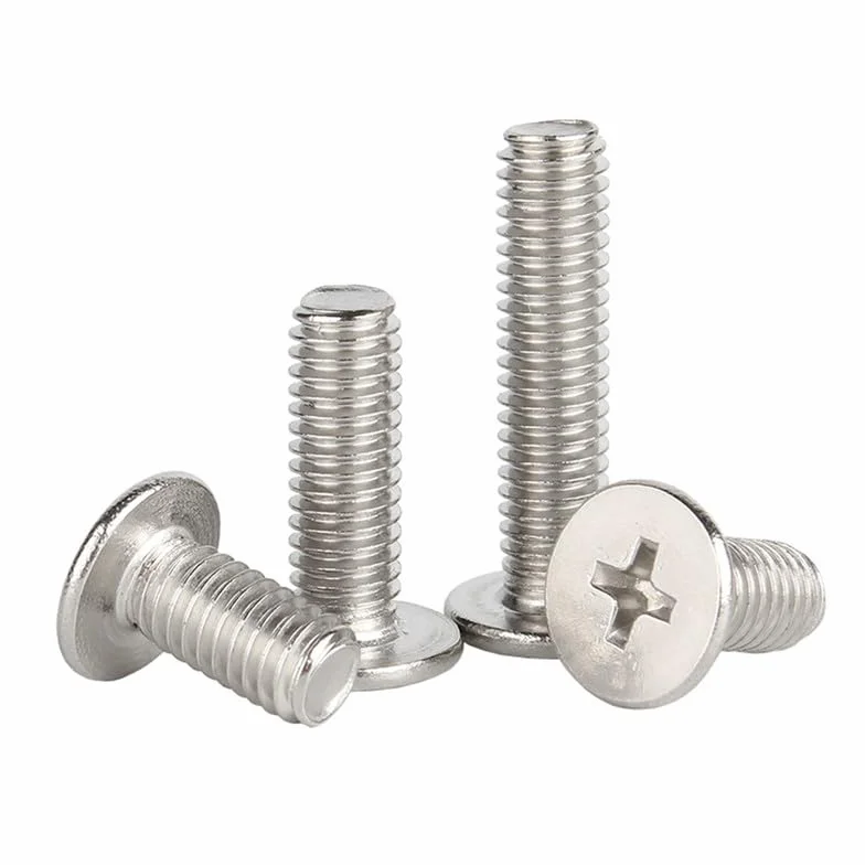 Bulloni Acciaio inossidabile 304 M5 x 14 Testa piatta Croce Viti per computer