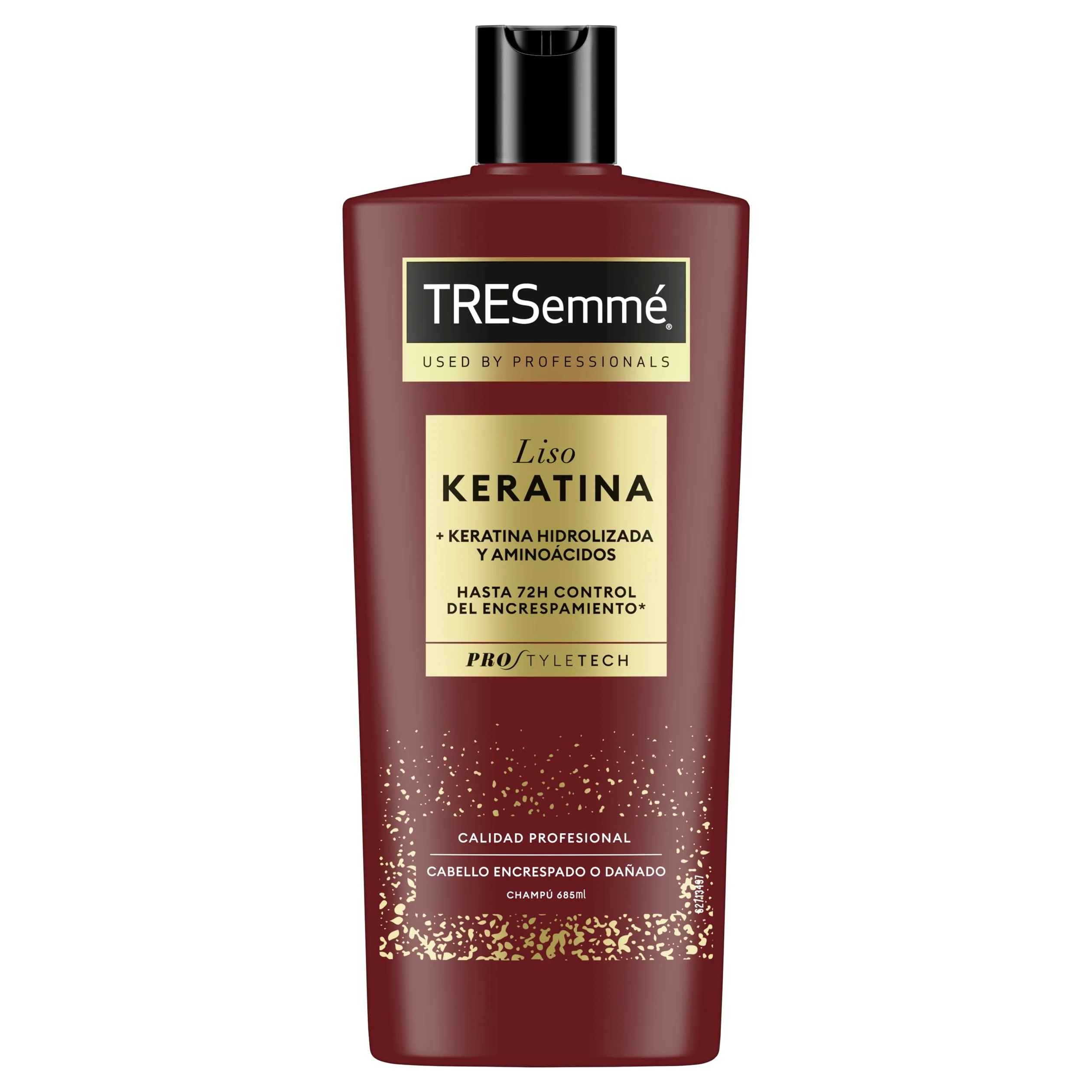 TRESemmé Shampoo Liso Keratina per capelli crespi o danneggiati con olio di Marula e Keratina, confezione da 6 x 685