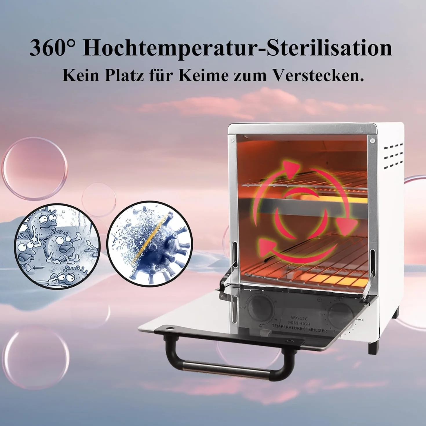 Sterilizzatore ad aria calda C12, doppio ripiano, sterilizzatore a caldo, autoclave a infrarossi a 250 gradi, con controllo del timer, per dentistici, tatuaggi, studi di pedicure