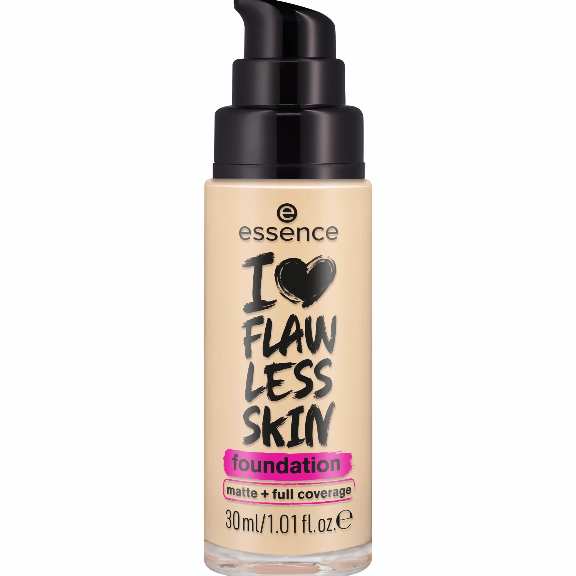 essence Fondotinta I LOVE FLAWLESS SKIN, lunga durata, opacizzante, risultato istantaneo, opaca (30ml)