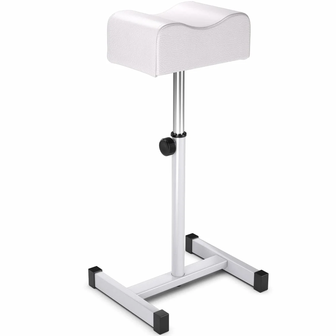 COSTWAY Poggiapiedi Pedicure Manicure, Sgabello Pedicure Estetista Regolabile in Altezza e Cuscino Spesso, Poggiapiedi per per Podologia, Estetista, Fisioterapia (Bianco)