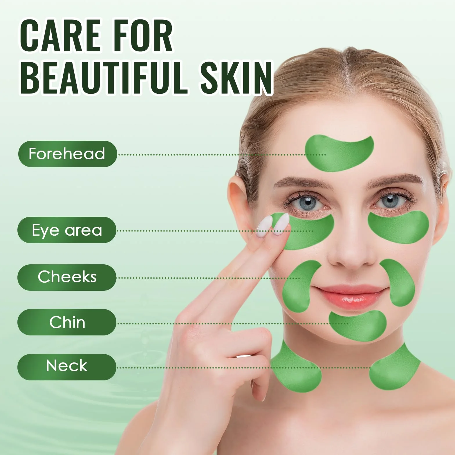 60 pezzi Maschera per Gli Occhi,Maschera per Gli Occhi di Acido Ialuronico Idratante,Avocado Patch Occhiaie, Rimuovi Borse e Gonfiore ,Pelle Lenitiva Ed è Facile da Usare