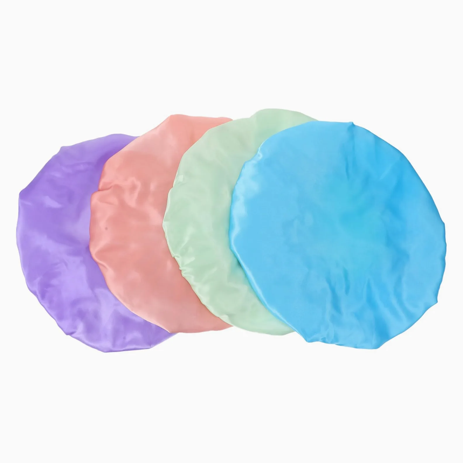 Angoily 8pezzi Cuffie Da Bagno Impermeabili Satin Confezione Design Doppio Per e Notte Adatte Tutte Le Taglie Arcobaleno