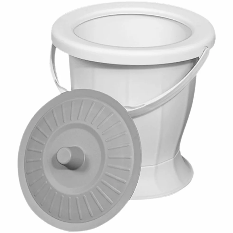 Healvian Vaso Da Notte Adulti Con Coperchio Sigillato 9.25 Pollici Vaso Da Camera Plastica