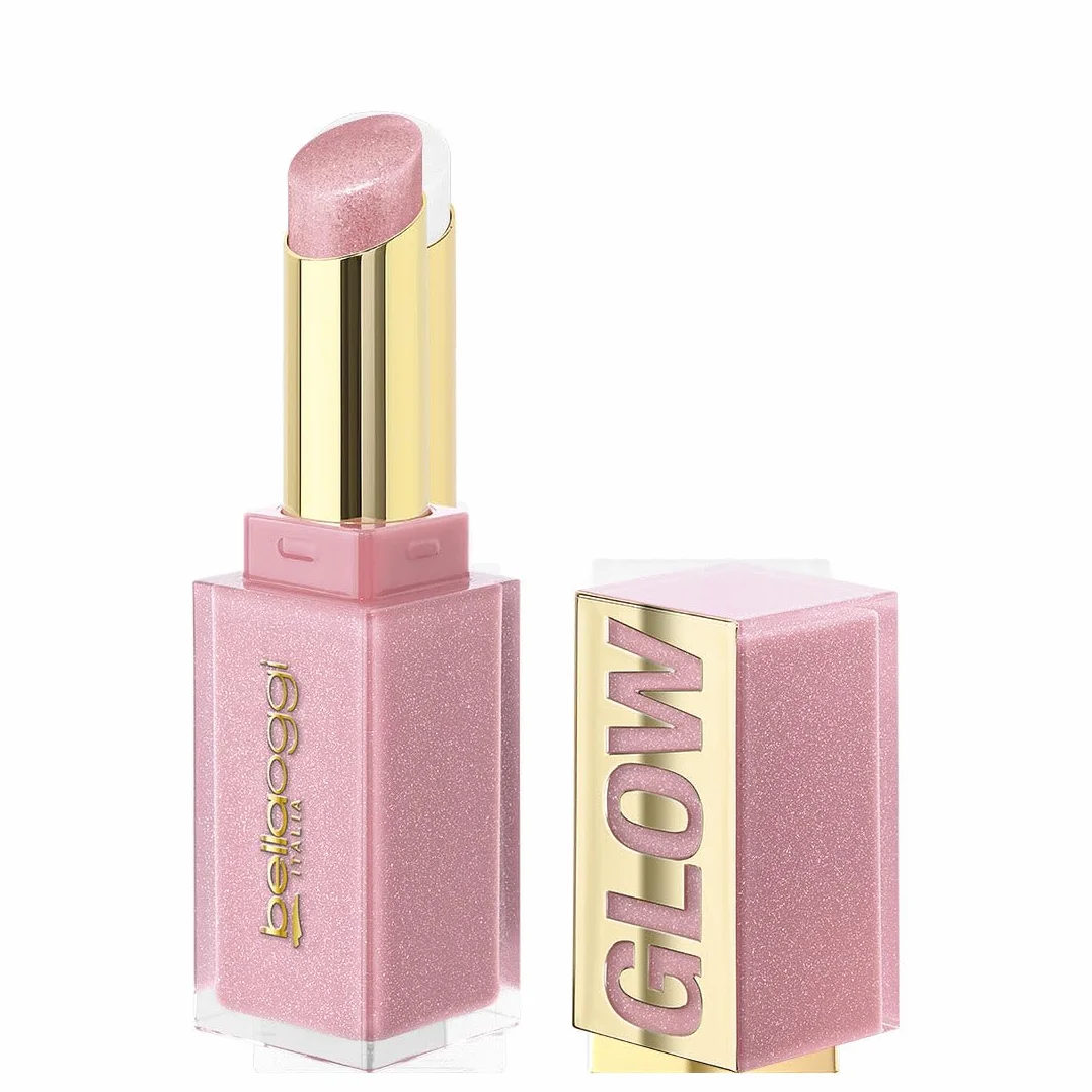 bellaoggi Glow Affair Rossetto Luminoso SOFT ROSE - Lip Gloss Labbra - Lucidalabbra con Perle di Vetro Finish 3D - Colore Modulabile - Idratante con Acido Ialuronico - Made in Italy